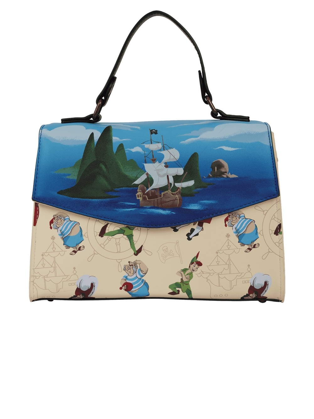 Loungefly Peter Pan Exclusive Captain Hook Pirate Ship Crossbody Bag